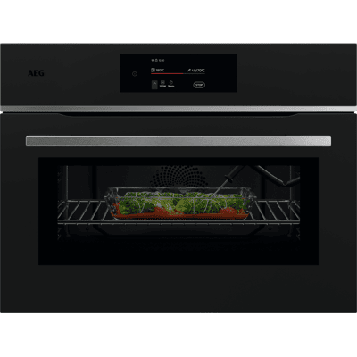 AEG CombiQuick TK8NK721T 49 Litre 46cm High, Built In Combination Microwave Oven - Black, Black AEG CombiQuick TK8NK721T 49 Litre 46cm High, Built In Combination Microwave Oven - Black, Black