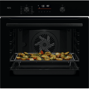 AEG 6000 SenseCook® TS6PB521AB Built In Electric Single Oven with Pyrolytic Cleaning - Black - A+ Rated, Black AEG 6000 SenseCook® TS6PB521AB Built In Electric Single Oven with Pyrolytic Cleaning - Black - A+ Rated, Black