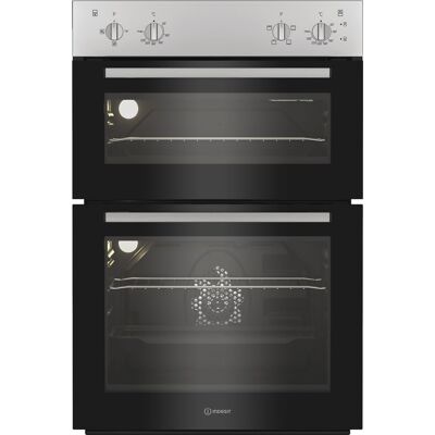 Indesit DII 10N S Built In Electric Double Oven - Silver - A/A Rated, Silver Indesit DII 10N S Built In Electric Double Oven - Silver - A/A Rated, Silver