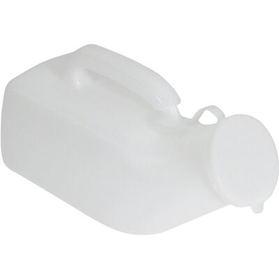 Aidapt Male Urinal 1 Litre White with Anti-Spill Lid and Carry Handle VR270AB Aidapt Male Urinal 1 Litre White with Anti-Spill Lid and Carry Handle VR270AB