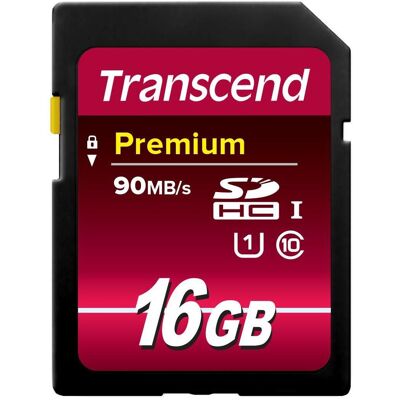 Transcend Premium 300x 16GB SDHC Memory Card, Class 10, UHS-I U1 (TS16GSDU1) Transcend Premium 300x 16GB SDHC Memory Card, Class 10, UHS-I U1 (TS16GSDU1)