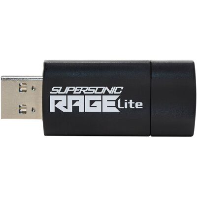 Patriot Supersonic Rage Lite USB 3.2 Gen 1 Type-A Flash Drive 64GB - Black/Blue Patriot Supersonic Rage Lite USB 3.2 Gen 1 Type-A Flash Drive 64GB - Black/Blue