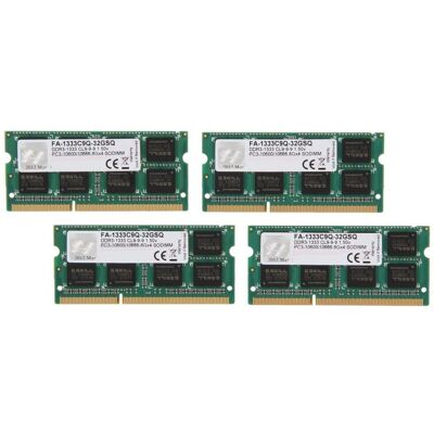 32GB G.Skill DDR3 1333MHz PC3 10600 (4x 8GB) for Apple Memory Upgrade 32GB G.Skill DDR3 1333MHz PC3 10600 (4x 8GB) for Apple Memory Upgrade