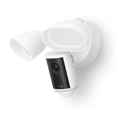 Ring Floodlight Camera Wired Plus - White - Floodlight Ring Floodlight Camera Wired Plus - White - Floodlight