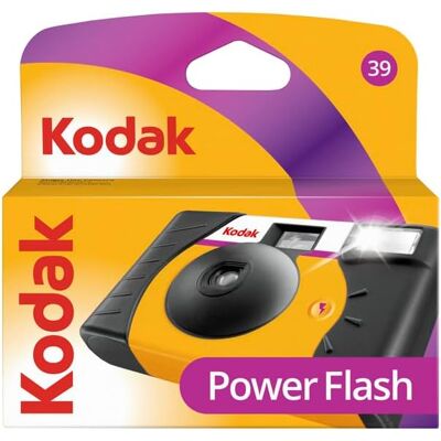 Kodak Power Flash 35mm Disposable Camera 39 Exposures Black Kodak Power Flash 35mm Disposable Camera 39 Exposures Black