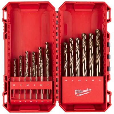 Milwaukee 4932499764 Red Cobalt HSS Ground Metal Drill Bit Set - 19 Piece Milwaukee 4932499764 Red Cobalt HSS Ground Metal Drill Bit Set - 19 Piece