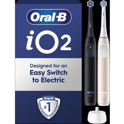 Oral-B iO2 Night Black & Pink Electric Toothbrush Duo - Night - Electric Toothbrush Oral-B iO2 Night Black & Pink Electric Toothbrush Duo - Night - Electric Toothbrush