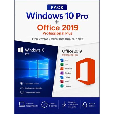 Microsoft Windows 10 Pro + Office 2019 Pro Plus - Operating System and Office Suite Bundle Microsoft Windows 10 Pro + Office 2019 Pro Plus - Operating System and Office Suite Bundle