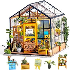 Robotime Rolife Cathy's Flower House DIY Dollhouse Kit 23.6 x 17.8 x 18cm 1PC,Home decoration, bookshelf decoration,Craft Gifts for Adults and Teens,Educational toys Robotime Rolife Cathy's Flower House DIY Dollhouse Kit 23.6 x 17.8 x 18cm 1PC,Home decoration, bookshelf decoration,Craft Gifts for Adults and Teens,Educational toys