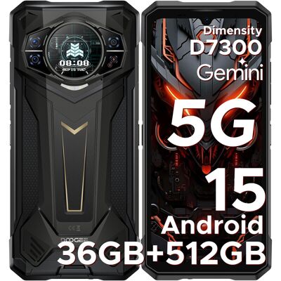 DOOGEE S200 Plus Rugged Smartphone 5G, Dimensity 7300, (16GB+20GB)+512GB with 1.32" Dynamic Rear Screen Android 15 Rugged Phone, 10100mAh, 100MP+20MP Night Vision Camera, 6.72", 120Hz, NFC, Gemini AI DOOGEE S200 Plus Rugged Smartphone 5G, Dimensity 7300, (16GB+20GB)+512GB with 1.32" Dynamic Rear Screen Android 15 Rugged Phone, 10100mAh, 100MP+20MP Night Vision Camera, 6.72", 120Hz, NFC, Gemini AI
