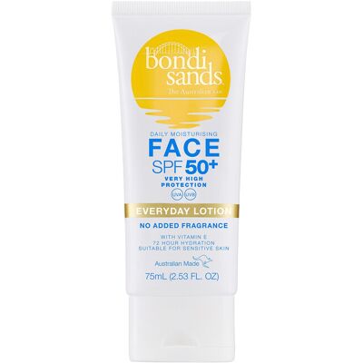 Bondi Sands Sunscreen SPF 50+ Fragrance Free Face Lotion 75ml Bondi Sands Sunscreen SPF 50+ Fragrance Free Face Lotion 75ml