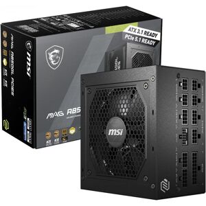 MSI 850W ATX Fully Modular Power Supply - MAG A850GL PCIE5 MSI 850W ATX Fully Modular Power Supply - MAG A850GL PCIE5