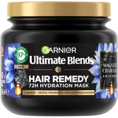 Garnier Ultimate Blends Charcoal, Hair Remedy Mask for Purified Scalp and Hydrated Lengths 380ml Garnier Ultimate Blends Charcoal, Hair Remedy Mask for Purified Scalp and Hydrated Lengths 380ml