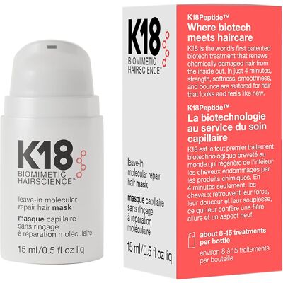 K18 Leave-In Molecular Repair Hair Mask - 15 ml K18 Leave-In Molecular Repair Hair Mask - 15 ml