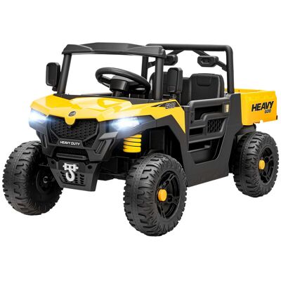 370-444V70YL AIYAPLAY 12V Electric Ride on for Kids with Electric Dump Bed, 35W Battery Powered Electric UTV Vehicle with 4-Wheel Suspension, Remote Control, Music, Horn, For 3-8 Ages, Yellow 370-444V70YL AIYAPLAY 12V Electric Ride on for Kids with Electric Dump Bed, 35W Battery Powered Electric UTV Vehicle with 4-Wheel Suspension, Remote Control, Music, Horn, For 3-8 Ages, Yellow