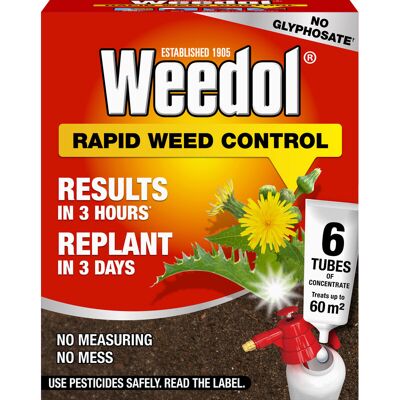 WEEDOL Rapid Weedkiller 6 Concentrate Tubes WEEDOL Rapid Weedkiller 6 Concentrate Tubes