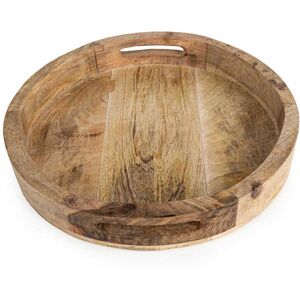 Candlelight Decorative Tray Mango Wood Round D:30cm Candlelight Decorative Tray Mango Wood Round D:30cm