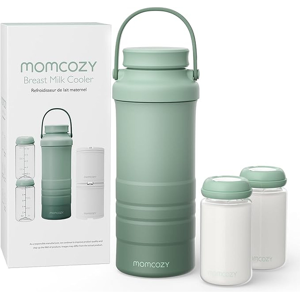 Momcozy 22oz 650ml Portable Breast Milk Cooler, Outdoor Essential, 360° All-Round Cooling, Up to 24 Hours, Large-Capacity Travel Cooler with 2 Baby Bottles, Green Momcozy 22oz 650ml Portable Breast Milk Cooler, Outdoor Essential, 360° All-Round Cooling, Up to 24 Hours, Large-Capacity Travel Cooler with 2 Baby Bottles, Green
