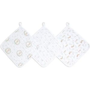aden + anais™ Essentials Cotton Muslin Washcloths Set 3 Pack Blushing Bunnies aden + anais™ Essentials Cotton Muslin Washcloths Set 3 Pack Blushing Bunnies