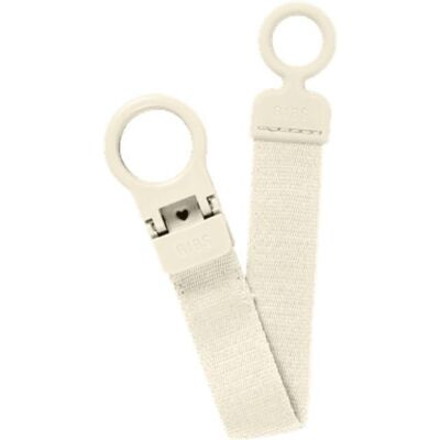 BIBS Soother Clip Loop 0+ Months 1 Pack Ivory BIBS Soother Clip Loop 0+ Months 1 Pack Ivory