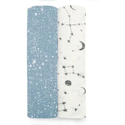 aden + anais™ Essentials Silky Soft Muslin Swaddle 2 Pack Cosmic Galaxy aden + anais™ Essentials Silky Soft Muslin Swaddle 2 Pack Cosmic Galaxy