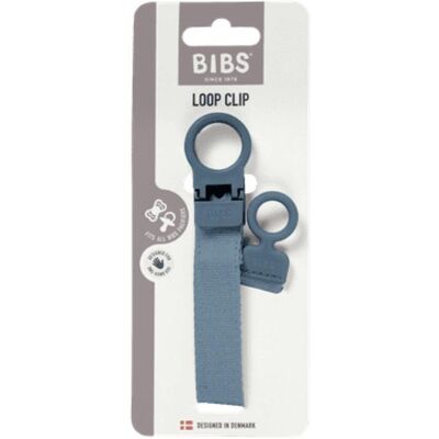 BIBS Soother Clip Loop 0+Months 1Pack Petrol BIBS Soother Clip Loop 0+Months 1Pack Petrol