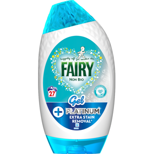 Fairy Liquid Laundry Detergent Gel, Non Bio, Platinum, Stain Removal and Sensitive Skin, 27 Washes, 891ml Fairy Liquid Laundry Detergent Gel, Non Bio, Platinum, Stain Removal and Sensitive Skin, 27 Washes, 891ml