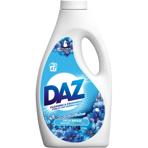 Daz Liquid Laundry Detergent, Lotus Breeze Whites & Colours, 47 Washes, 1.5l Daz Liquid Laundry Detergent, Lotus Breeze Whites & Colours, 47 Washes, 1.5l