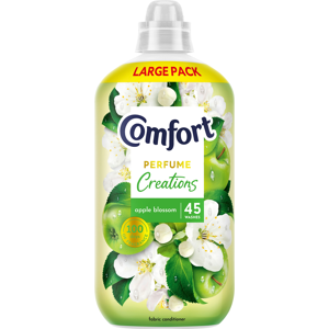 Comfort Perfume Creations Fabric Conditioner, Apple Blossom, 45 Washes, 1.35l Comfort Perfume Creations Fabric Conditioner, Apple Blossom, 45 Washes, 1.35l