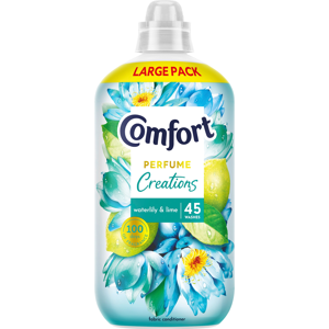 Comfort Perfume Creations Fabric Conditioner, Waterlily & Lime, 45 washes, 1.35l Comfort Perfume Creations Fabric Conditioner, Waterlily & Lime, 45 washes, 1.35l
