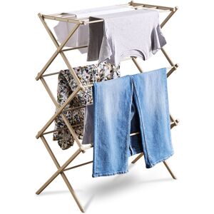 Tower 3 Tier Compact Airer with 11 Drying Rods, Racks for Shoes, Foldable, Latte Tower 3 Tier Compact Airer with 11 Drying Rods, Racks for Shoes, Foldable, Latte