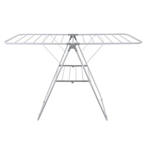 JVL Strong Winged Laundry Washing Clothes Drying Airer - White JVL Strong Winged Laundry Washing Clothes Drying Airer - White