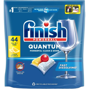 Finish Quantum All in One Dishwasher Tablets Lemon 44Tabs Finish Quantum All in One Dishwasher Tablets Lemon 44Tabs
