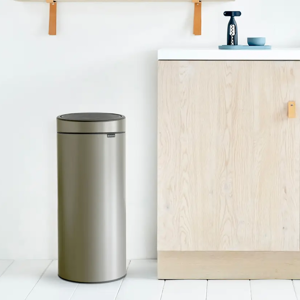 Brabantia Touch Bin New, 30L, Plastic Inner Bucket, Platinum Brabantia Touch Bin New, 30L, Plastic Inner Bucket, Platinum