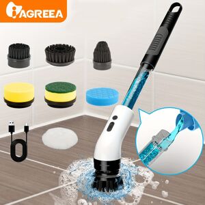 Iagreea Electric Spin Scrubber, Liquid Storage Design, Perfect for Cleaning + 7 Heads Replacement Iagreea Electric Spin Scrubber, Liquid Storage Design, Perfect for Cleaning + 7 Heads Replacement
