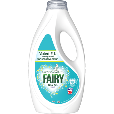 Fairy Non Bio Fairy Liquid Laundry Detergent, Non Bio, Sensitive Skin, 36 Washes, 1.116l Fairy Non Bio Fairy Liquid Laundry Detergent, Non Bio, Sensitive Skin, 36 Washes, 1.116l