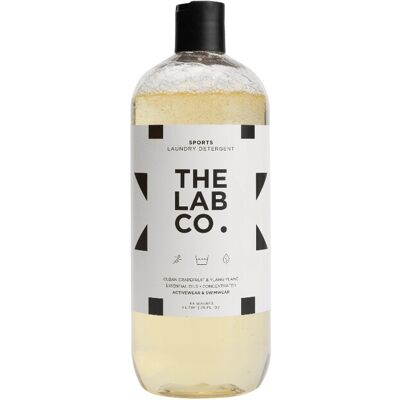 The Lab Co. Sports Laundry Wash. 1 litre for up to 64 washes. Cuban Grapefruit and Ylang Ylang. For active-wear and swimwear. Non-Bio detergent suitable for hand-wash and machine washing. The Lab Co. Sports Laundry Wash. 1 litre for up to 64 washes. Cuban Grapefruit and Ylang Ylang. For active-wear and swimwear. Non-Bio detergent suitable for hand-wash and machine washing.
