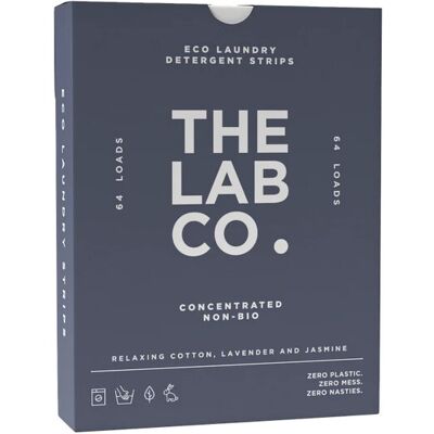 The Lab Co. Laundry Detergent Strips Washing Sheets Eco Ultra-Concentrated Non-Bio for Sensitive Skin Non-Toxic Fragrance EDC-Free Lab-Tested Relaxing Cotton Lavender Jasmine 64 Loads The Lab Co. Laundry Detergent Strips Washing Sheets Eco Ultra-Concentrated Non-Bio for Sensitive Skin Non-Toxic Fragrance EDC-Free Lab-Tested Relaxing Cotton Lavender Jasmine 64 Loads