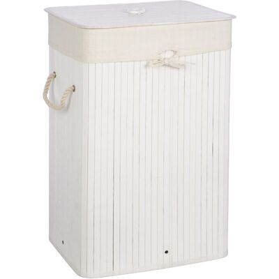 Premier Housewares Kankyo White Bamboo Laundry Hamper - Laundry Hamper Premier Housewares Kankyo White Bamboo Laundry Hamper - Laundry Hamper