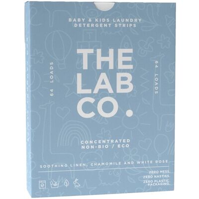 The Lab Co. Laundry Detergent Strips Washing Sheets Eco Ultra-Concentrated Non-Bio for Sensitive Skin Non-Toxic Fragrance EDC-Free Lab-Tested Soothing Linen Chamomile White Rose 64 Loads The Lab Co. Laundry Detergent Strips Washing Sheets Eco Ultra-Concentrated Non-Bio for Sensitive Skin Non-Toxic Fragrance EDC-Free Lab-Tested Soothing Linen Chamomile White Rose 64 Loads