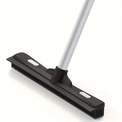 emmama Pet Hair Removal Rubber Broom with Built in Squeegee, 2 in 1 Floor Brush for Carpet, 62.5 inch Adjustable Handle, for Carpet Cleaning, Bathroom Cleaning, Pet Hair Cleaning,1 Pack emmama Pet Hair Removal Rubber Broom with Built in Squeegee, 2 in 1 Floor Brush for Carpet, 62.5 inch Adjustable Handle, for Carpet Cleaning, Bathroom Cleaning, Pet Hair Cleaning,1 Pack