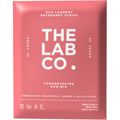 The Lab Co. Laundry Detergent Strips Washing Sheets Eco Ultra-Concentrated Non-Bio for Sensitive Skin Non-Toxic Fragrance EDC-Free Lab-Tested Energising Grapefruit Amber 32 Loads The Lab Co. Laundry Detergent Strips Washing Sheets Eco Ultra-Concentrated Non-Bio for Sensitive Skin Non-Toxic Fragrance EDC-Free Lab-Tested Energising Grapefruit Amber 32 Loads