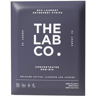 The Lab Co. Laundry Detergent Strips Washing Sheets Eco Ultra-Concentrated Non-Bio for Sensitive Skin Non-Toxic Fragrance EDC-Free Lab-Tested Relaxing Cotton Lavender Jasmine 32 Loads The Lab Co. Laundry Detergent Strips Washing Sheets Eco Ultra-Concentrated Non-Bio for Sensitive Skin Non-Toxic Fragrance EDC-Free Lab-Tested Relaxing Cotton Lavender Jasmine 32 Loads