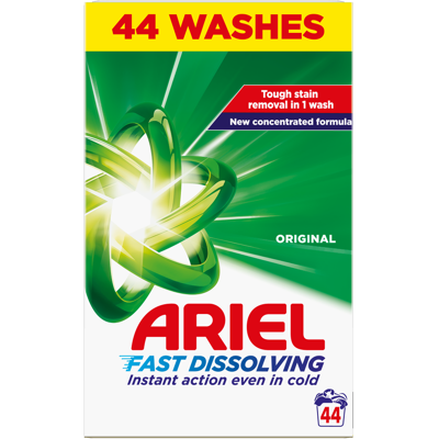 Ariel Fast Dissolving Washing Powder 2.2kg, 44 Washes, Original Ariel Fast Dissolving Washing Powder 2.2kg, 44 Washes, Original