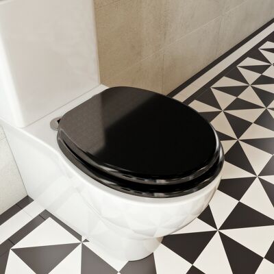 Croydex - WL601821H - Black - Wood - Toilet Seat Croydex - WL601821H - Black - Wood - Toilet Seat