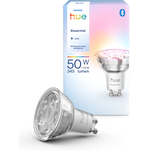 Philips Hue Essential White & Colour Ambiance Smart GU10 – 1 Bulb Philips Hue Essential White & Colour Ambiance Smart GU10 – 1 Bulb
