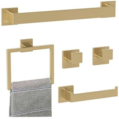 JORDAN&JUDY 5-Piece Gold Towel Rack Set, Luxury Style, Bathroom Organizer JORDAN&JUDY 5-Piece Gold Towel Rack Set, Luxury Style, Bathroom Organizer