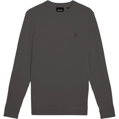 Lyle & Scott Men's Superfine Cotton Crew Neck Jumper - Iron Gate Lyle & Scott Men's Superfine Cotton Crew Neck Jumper - Iron Gate