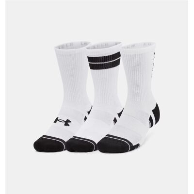 Under Armour Performance Tech Unisex 3-Pack Crew Socks - White/Black Under Armour Performance Tech Unisex 3-Pack Crew Socks - White/Black
