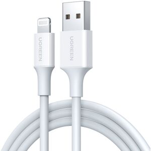 UGREEN USB-A Male to Lightning Male Cable Nickel Plating ABS Shell 1m (White) UGREEN USB-A Male to Lightning Male Cable Nickel Plating ABS Shell 1m (White)